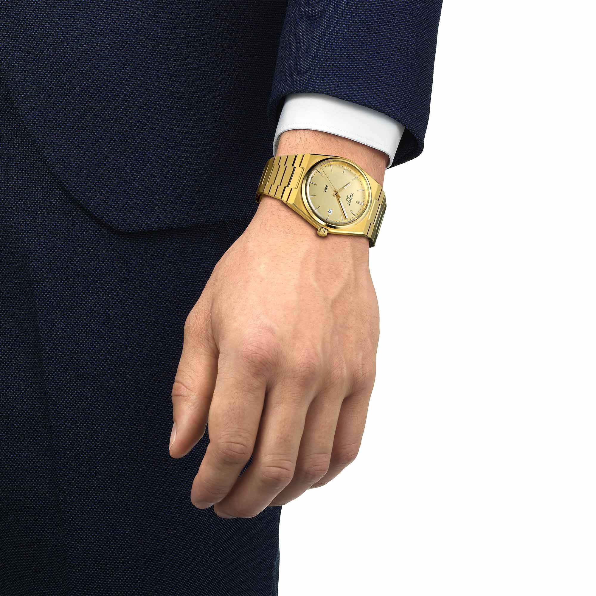 Tissot PRX Quartz 40 mm Yellow Gold PVD Stainless Steel | Maison Birks